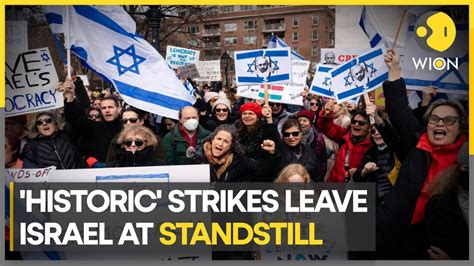 Israel’s largest trade union umbrella group launches general strike in protest at Netanyahu plans to overhaul judiciary